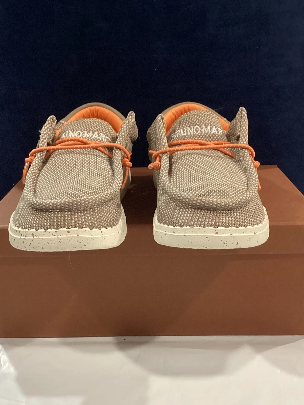 Bruno Marc Kids Casual Slip-On Shoes Size 1 Taupe Orange